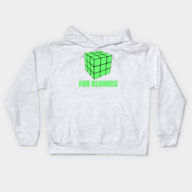 Rubik Cube for Blondes Kids Hoodie by ilola